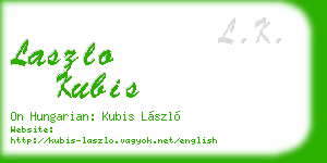 laszlo kubis business card